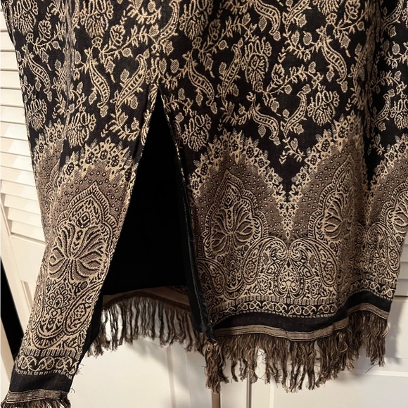 Vintage skirt NOS border print rayon lined skirt - Picture 3 of 10